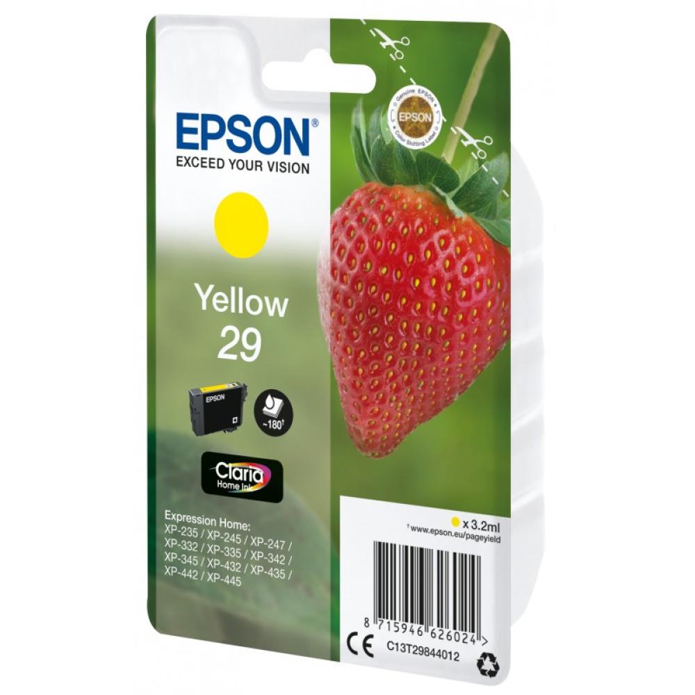 Epson - Strawberry Singlepack Yellow 29 Claria Home Ink - C13T29844012