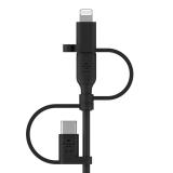 Belkin - BOOST CHARGE cable USB 1 m USB A USB C/Micro-USB B/Lightning Negro