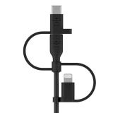 Belkin - BOOST CHARGE cable USB 1 m USB A USB C/Micro-USB B/Lightning Negro