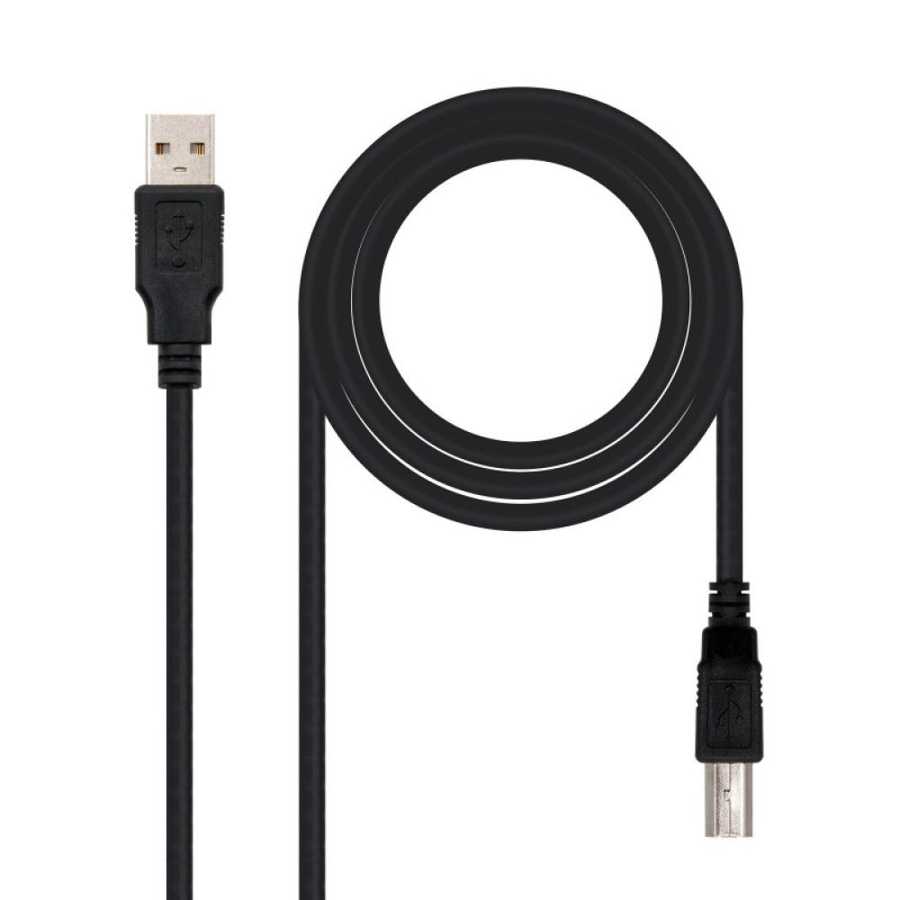 Nanocable - 10.01.0102-BK cable USB USB 2.0 1 m USB A USB B Negro