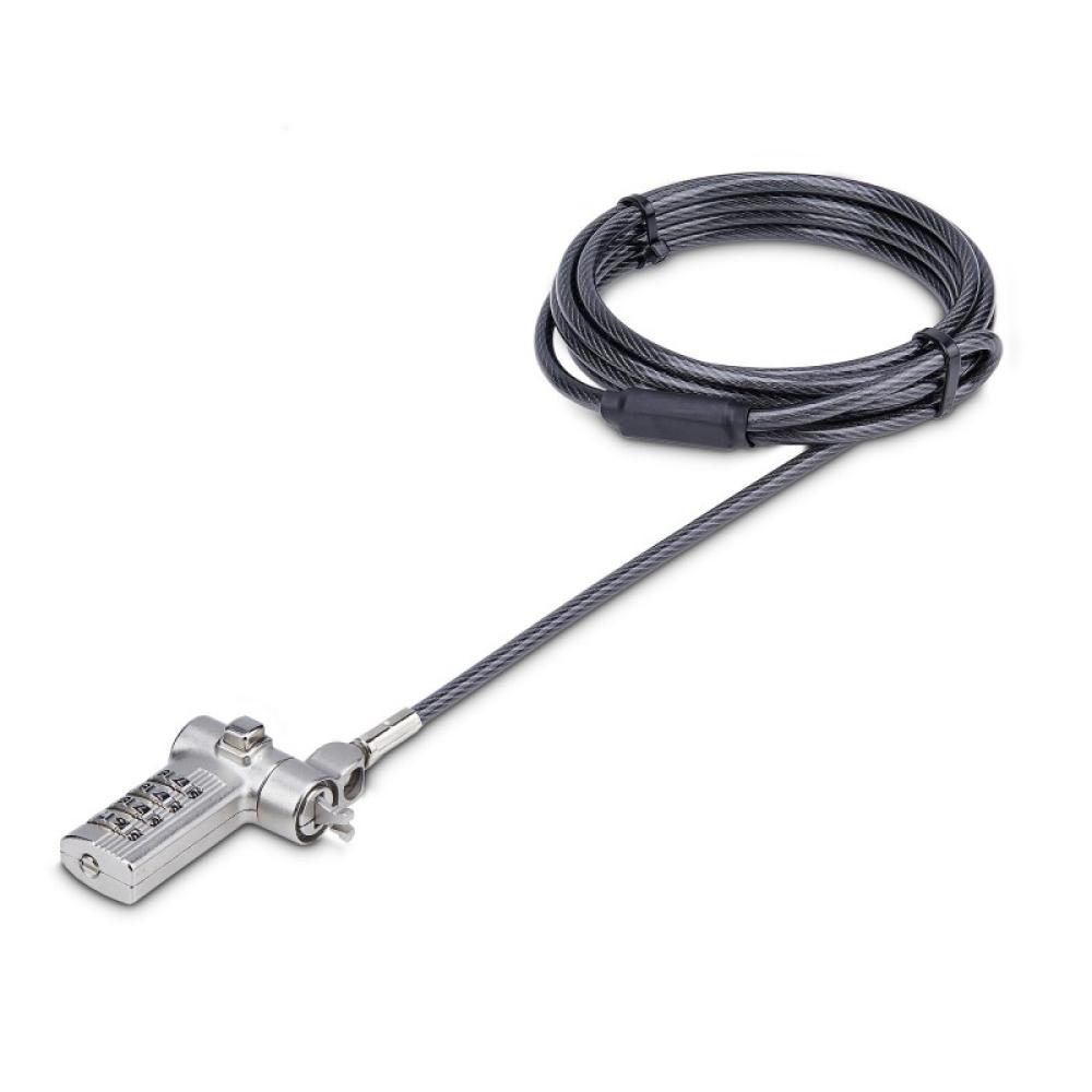 StarTech.com - Cable Antirrobo Universal de Portátil de 2m - Candado de Seguridad para Portátil - Serializado - con Clave de Com