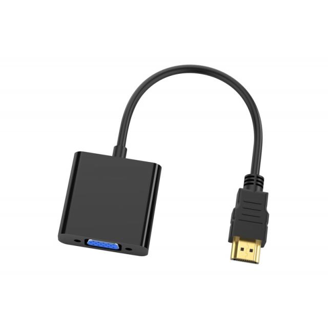 Conceptronic - ABBY20B adaptador de cable de vídeo 0,25 m HDMI tipo A (Estándar) VGA (D-Sub) Negro