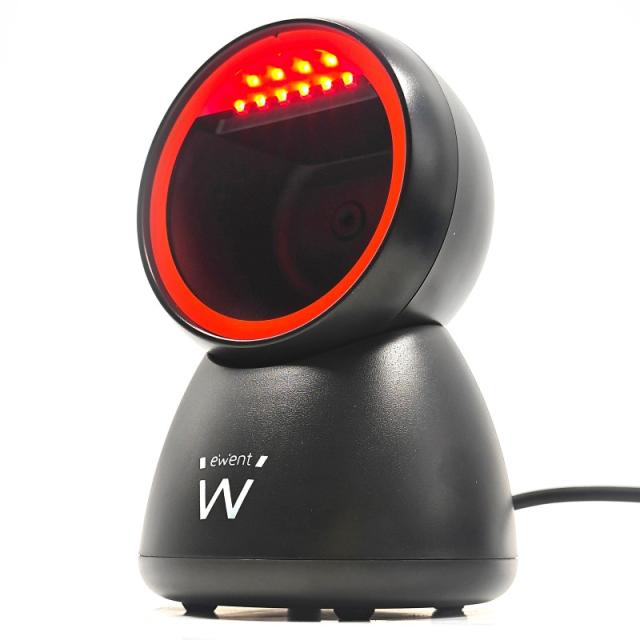 Ewent - EW3450 lector de código de barras Lector de códigos de barras fijo 1D/2D CMOS Negro