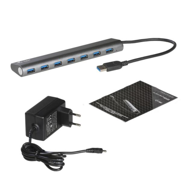 i-tec - Metal Superspeed USB 3.0 7-Port Hub