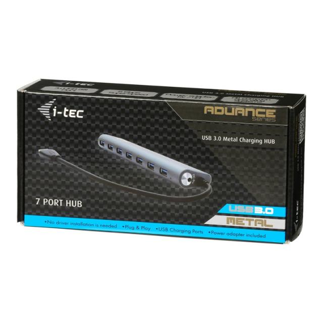 i-tec - Metal Superspeed USB 3.0 7-Port Hub