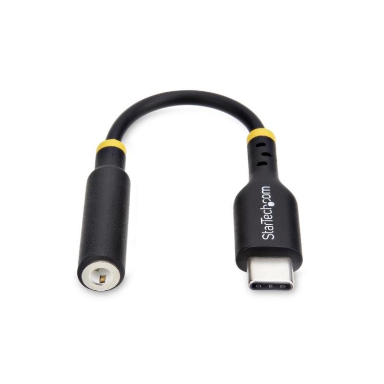 StarTech.com - Adaptador de Audio USB-C a 3,5mm TRRS Minijack - Adaptador de Audio USB Tipo C para Auriculares con Micrófono - D