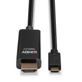 Lindy - 43315 adaptador de cable de vídeo 5 m USB Tipo C HDMI tipo A (Estándar) Negro