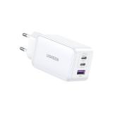 Ugreen - Nexode USB-A+2*USB-C 65W GaN Tech Fast Charger White Lector de libros electrónicos, Auriculares, Auriculares, Teléfono