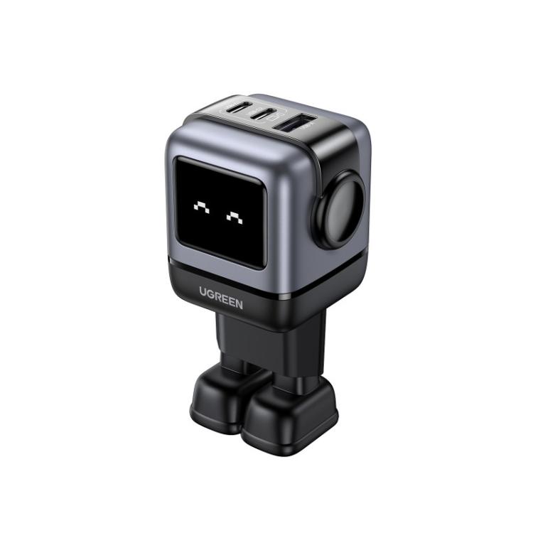 Ugreen - Nexode RG 65W 3-Port GaN Ordenador portátil, Teléfono móvil, Portátil, Batería portátil, Teléfono Gris Corriente altern