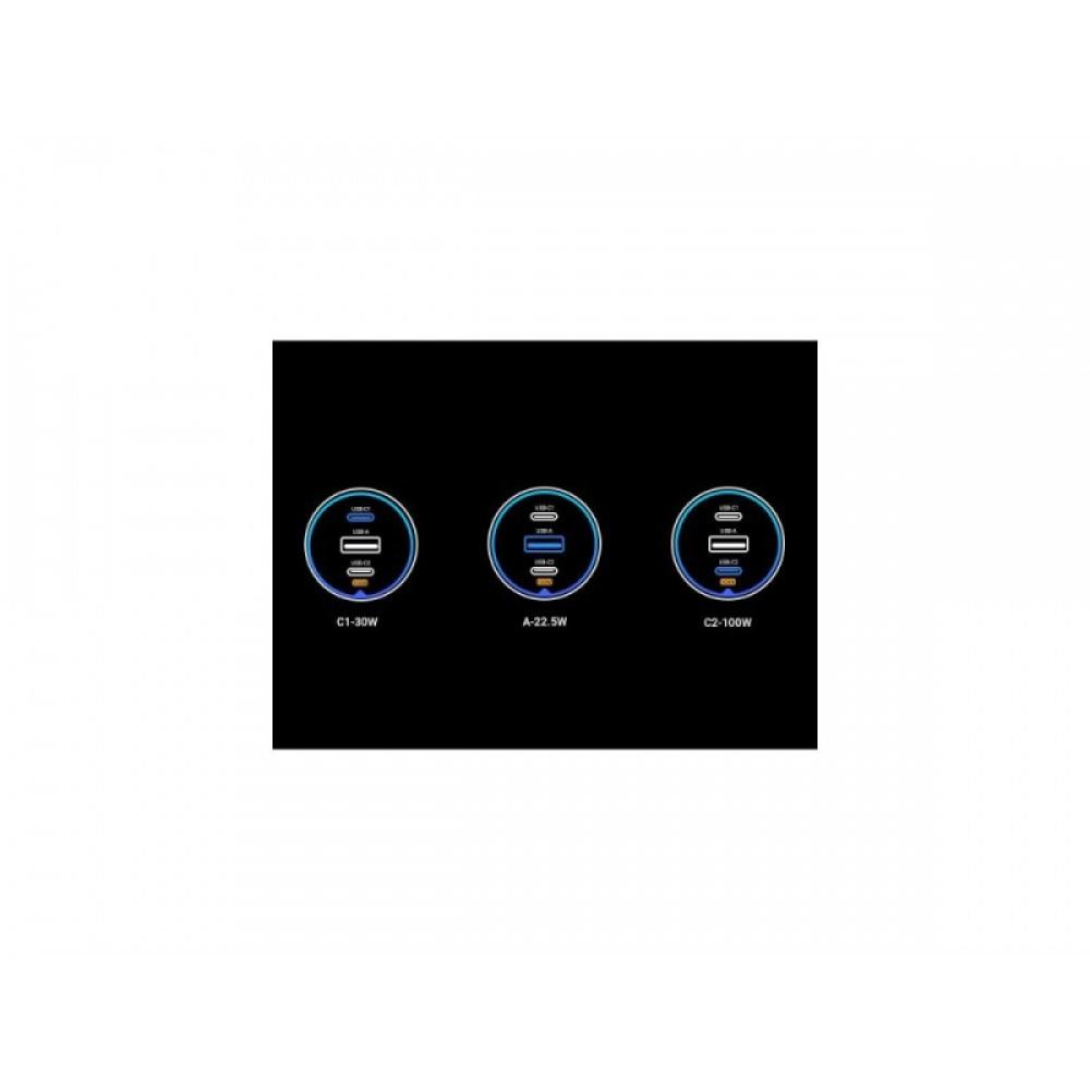Ugreen - 130W 3-Port Fast Car Char gray Auriculares, Ordenador portátil, Teléfono móvil, Portátil, Batería portátil, Teléfono Gr
