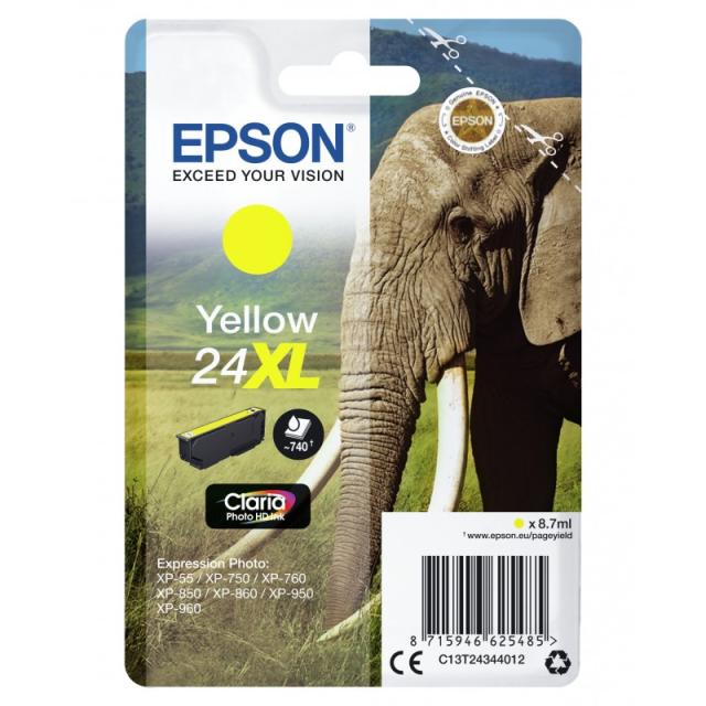 Epson - Elephant Cartucho 24XL amarillo