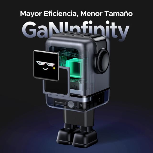 Ugreen - 45515B cargador de dispositivo móvil Ordenador portátil, Teléfono móvil, Portátil, Batería portátil, Teléfono Gris Corr