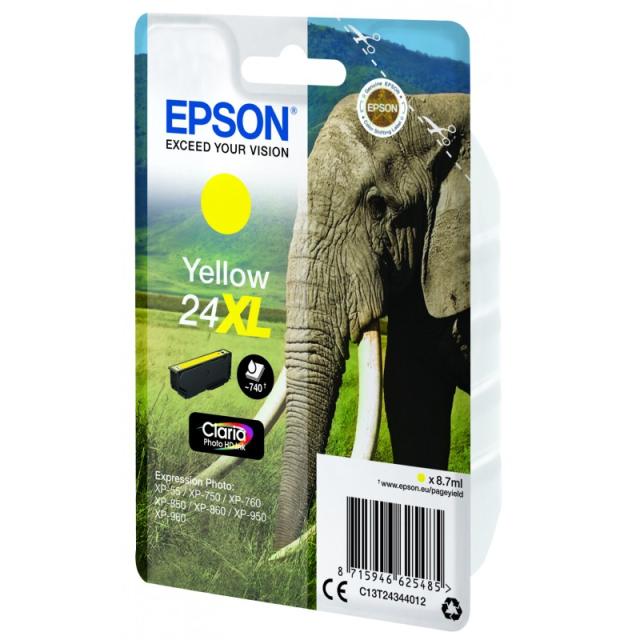 Epson - Elephant Cartucho 24XL amarillo
