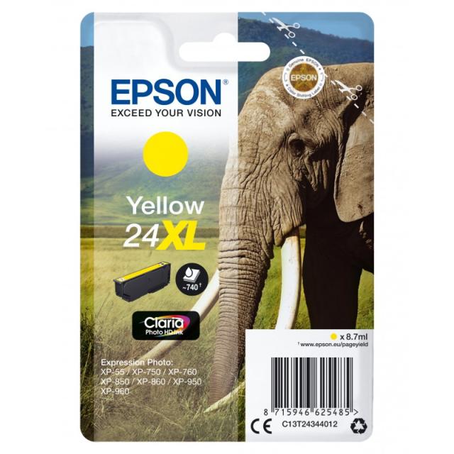 Epson - Elephant Cartucho 24XL amarillo