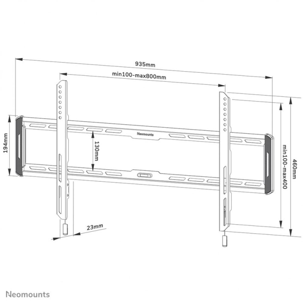 Neomounts - WL30-550BL18 Soporte de pared para TV 43-86" - ultra plano - fácil montaje