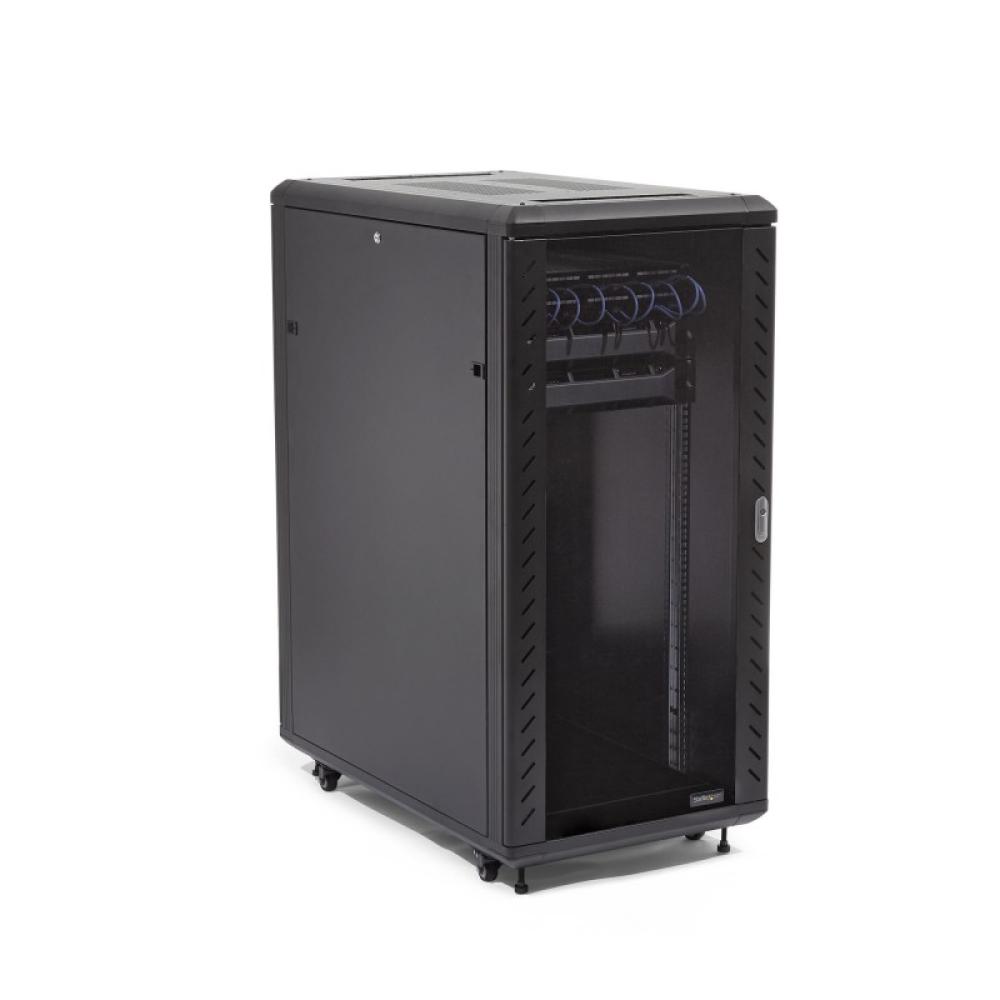 StarTech.com - Armario Rack para Servidores 32U 19" 4 Columnas - Rack de Servidores con Cerradura y Seguro - Rack con Ruedas y C