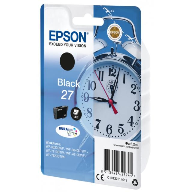 Epson - Alarm clock Singlepack Black 27 DURABrite Ultra Ink