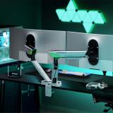 AISENS - DT38TSR-345 soporte para monitor 96,5 cm (38") Escritorio Negro, Blanco