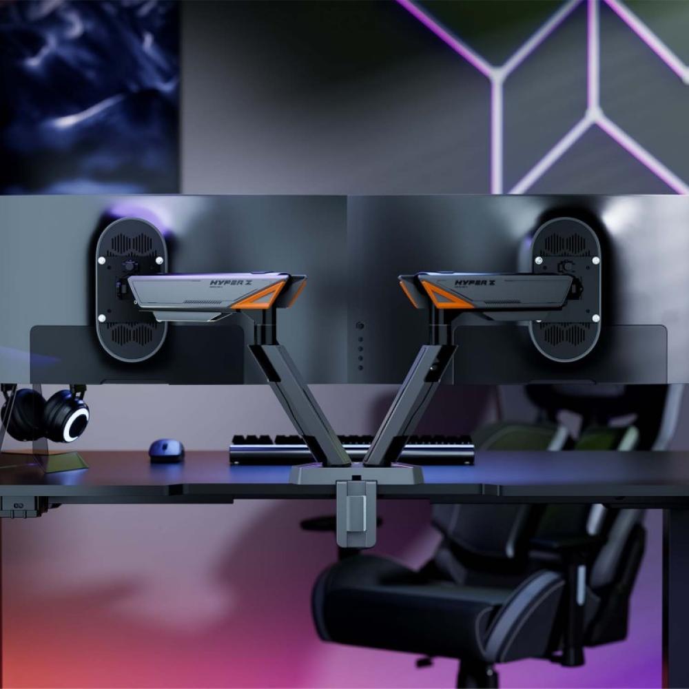 AISENS - DT38TSRRGB-349 soporte para monitor 96,5 cm (38") Escritorio Negro, Blanco