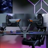 AISENS - DT38TSRRGB-349 soporte para monitor 96,5 cm (38") Escritorio Negro, Blanco