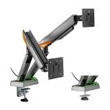 AISENS - DT38TSRRGB-349 soporte para monitor 96,5 cm (38") Escritorio Negro, Blanco