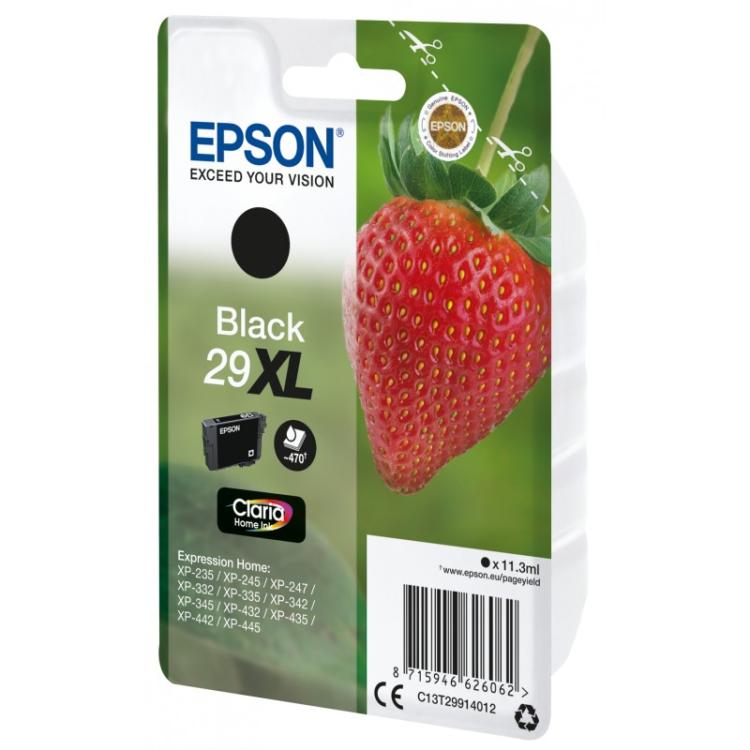 Epson - Strawberry Singlepack Black 29XL Claria Home Ink - C13T29914012
