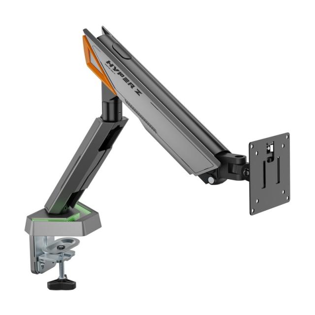 AISENS - DT49TSRRGB-347 soporte para monitor 124,5 cm (49") Escritorio Negro, Gris