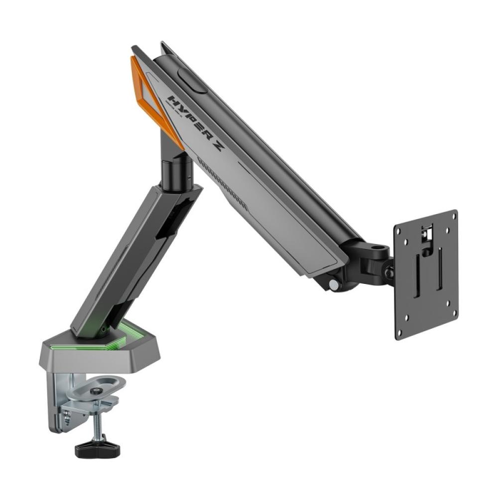 AISENS - DT49TSRRGB-347 soporte para monitor 124,5 cm (49") Escritorio Negro, Gris