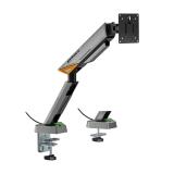 AISENS - DT49TSRRGB-347 soporte para monitor 124,5 cm (49") Escritorio Negro, Gris