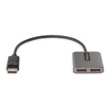 StarTech.com - Hub MST de 2 Puertos DisplayPort 1.4 - Divisor Splitter DP para 2 Monitores - Adaptador DisplayPort a 2x DisplayP