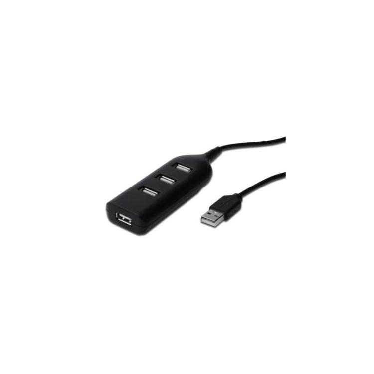 Digitus - Concentrador USB 2.0, 4 puertos