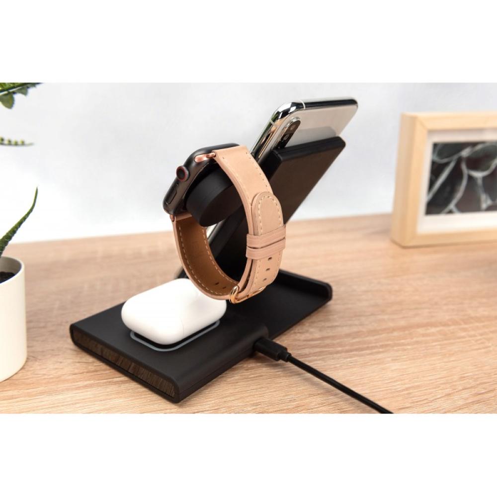 Digitus - Estación de carga 3 en 1, plegable, inalámbrica