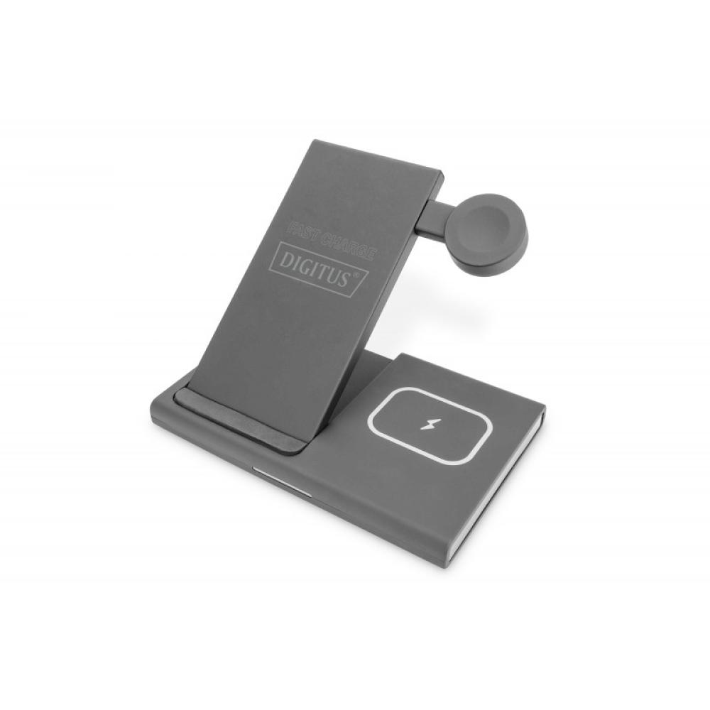 Digitus - Estación de carga 3 en 1, plegable, inalámbrica