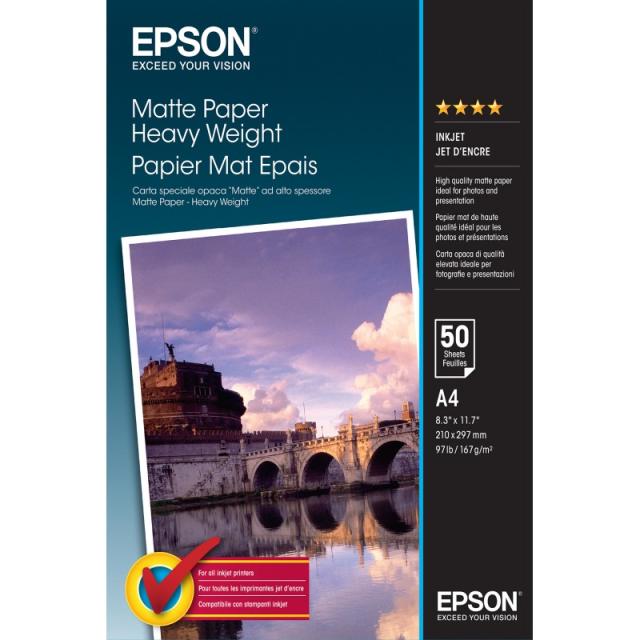 Epson - Matte Paper Heavy Weight - A4 - 50 hojas