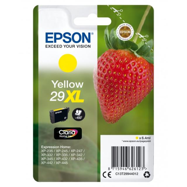 Epson - Strawberry Singlepack Yellow 29XL Claria Home Ink