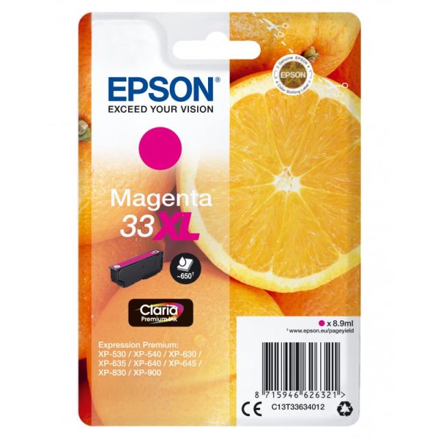 Epson - Oranges Singlepack Magenta 33XL Claria Premium Ink