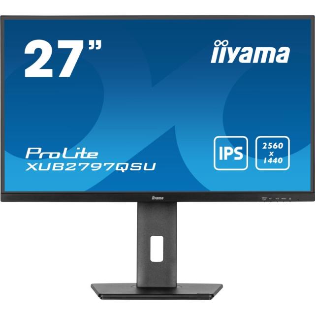 iiyama - ProLite XUB2797QSU-B2 pantalla para PC 68,6 cm (27") 2560 x 1440 Pixeles Quad HD LED Negro
