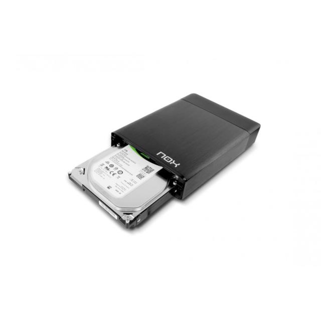 NOX - Lite 3.5 3.5" Carcasa de disco duro/SSD Negro