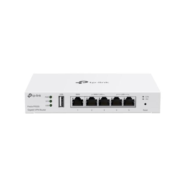 TP-Link - Festa FR205 router 10 Gigabit Ethernet, 100 Gigabit Ethernet, Gigabit Ethernet Blanco