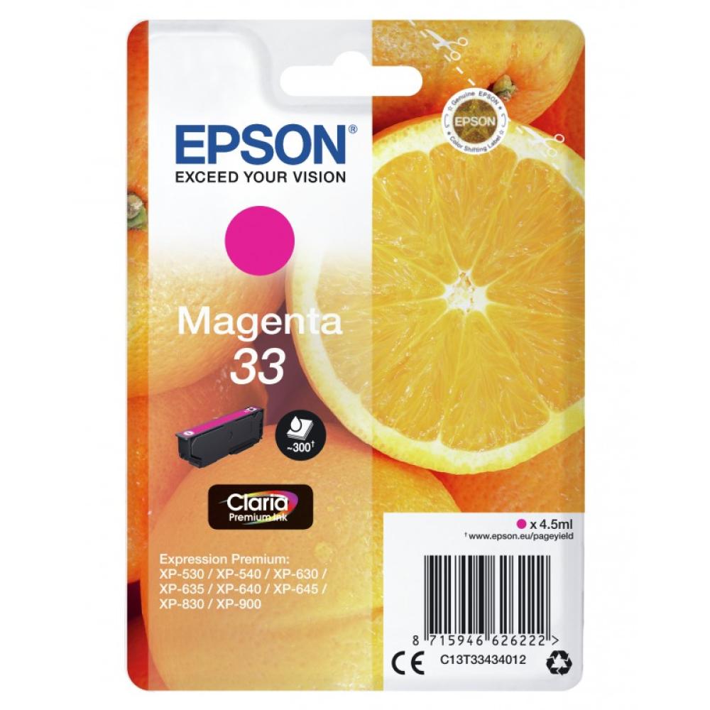 Epson - Oranges Singlepack Magenta 33 Claria Premium Ink