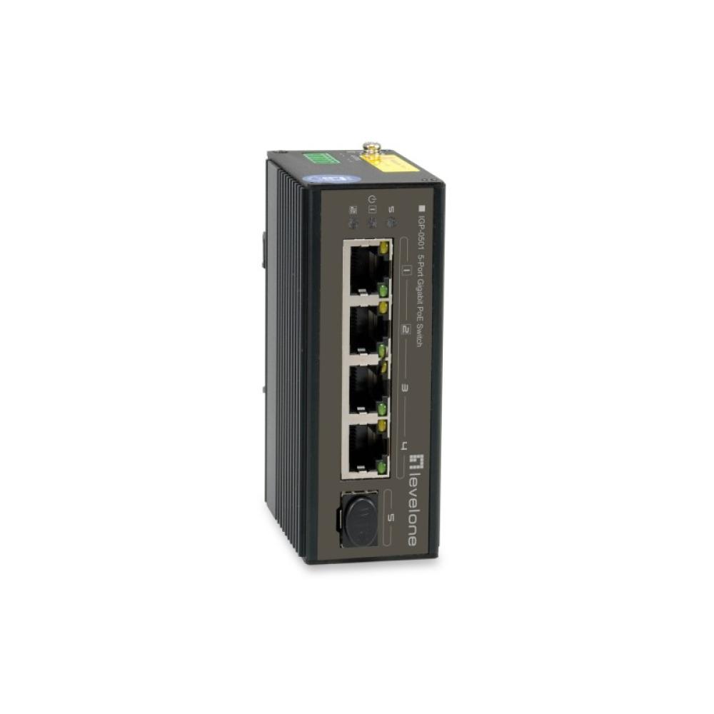 LevelOne - IGP-0501 switch Gigabit Ethernet (10/100/1000) Energía sobre Ethernet (PoE) Negro