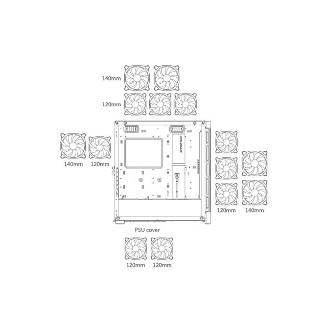 COUGAR - Airface Pro RGB CGR-5AD1W-AIR-RGB Midi Tower Blanco