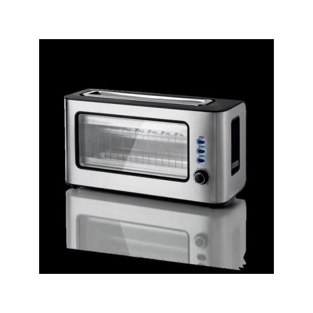 Haeger - TO-100.014A tostadora 6 2 rebanada(s) 1000 W Negro, Acero inoxidable