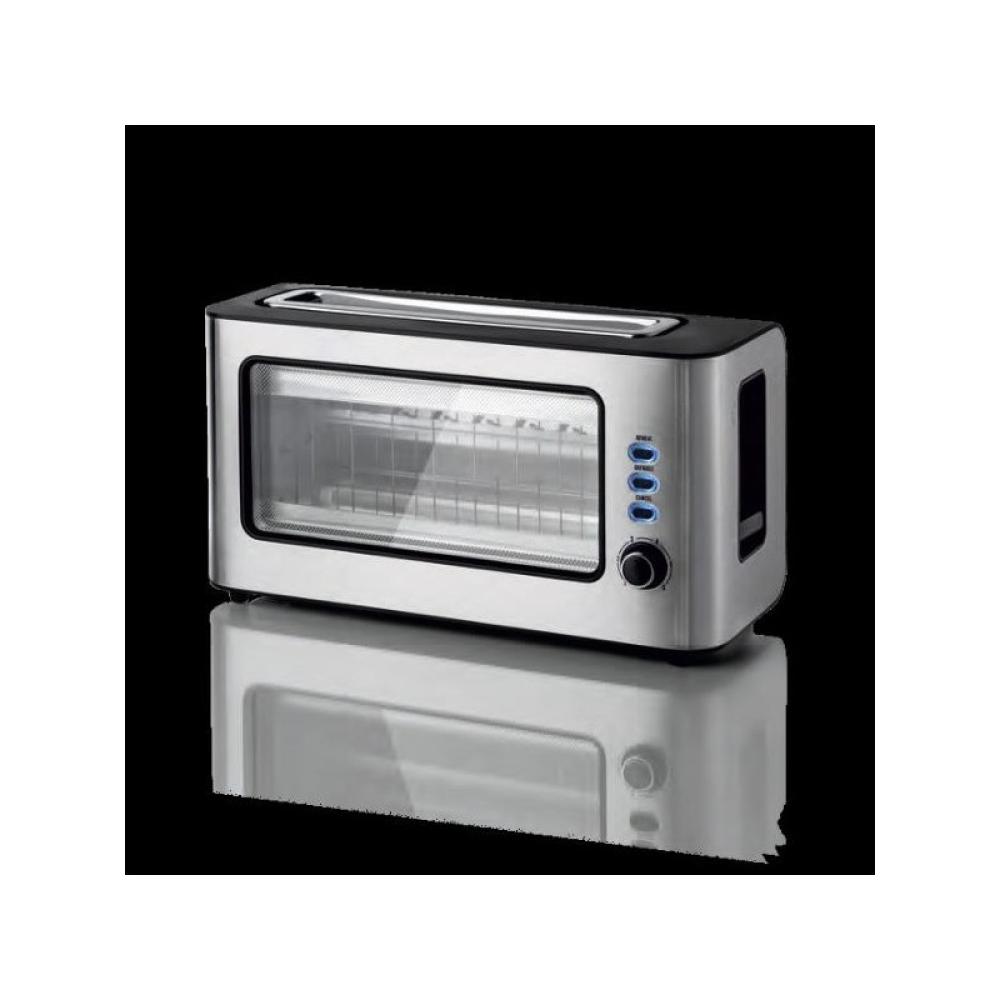 Haeger - TO-100.014A tostadora 6 2 rebanada(s) 1000 W Negro, Acero inoxidable