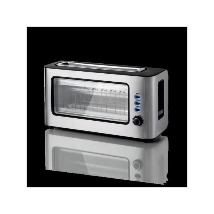 Haeger - TO-100.014A tostadora 6 2 rebanada(s) 1000 W Negro, Acero inoxidable