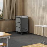 Ewent - EW1700 carrito y armario de dispositivo portátil Carro de gestión y carga para dispositivos portátiles Negro, Gris