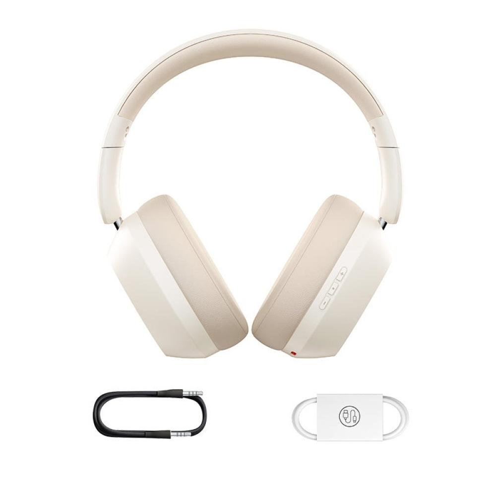 Baseus - Bass 35 Max Auriculares Inalámbrico Diadema Llamadas/Música USB Tipo C Bluetooth Blanco
