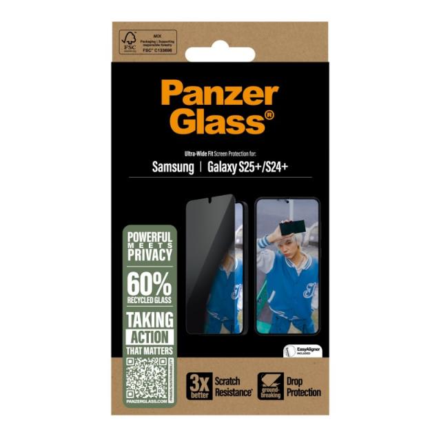 PanzerGlass - Privacy Screen Protector Samsung Galaxy S25+ / S24+ / Ultra-Wide Fit Protector de pantalla 1 pieza(s)