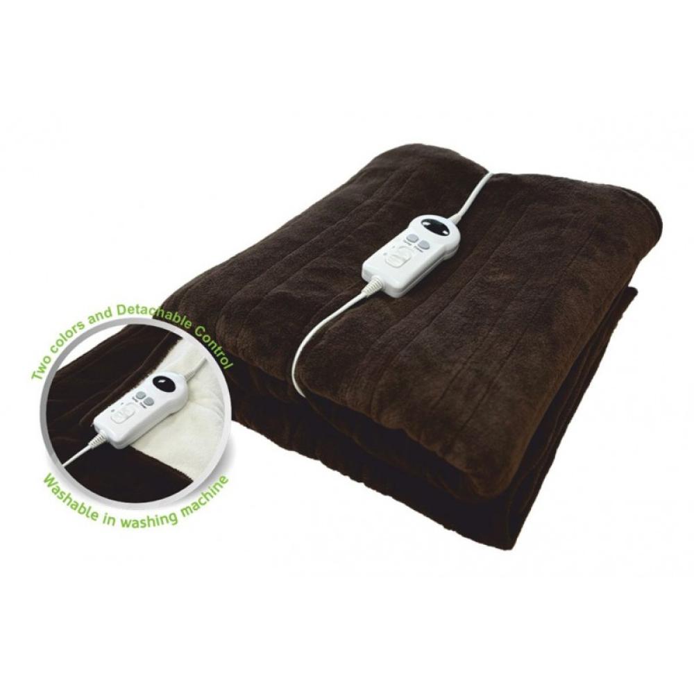 Haeger - EB-162.001A manta eléctrica y almohadilla 100 W Marrón, Crema de color Vellón