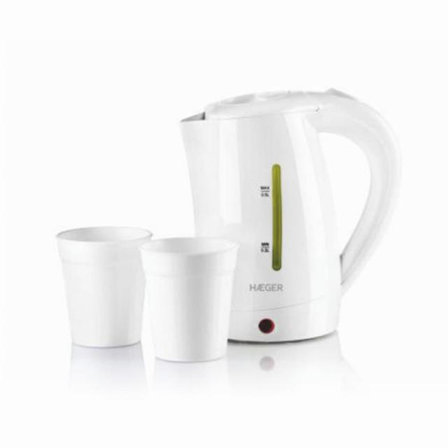 Haeger - EK-10W.015A tetera eléctrica 0,5 L 1100 W Blanco